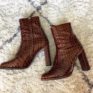 Square Toe Ankle Boots